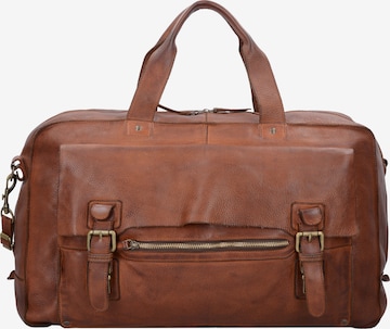 Harold's Travel Bag 'Submarine' in Brown: front