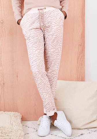 Effilé Pantalon LASCANA en rose : devant