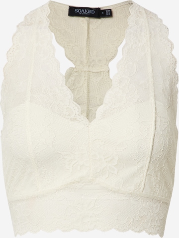 Bustier Chemisier 'Dolly' SOAKED IN LUXURY en blanc : devant