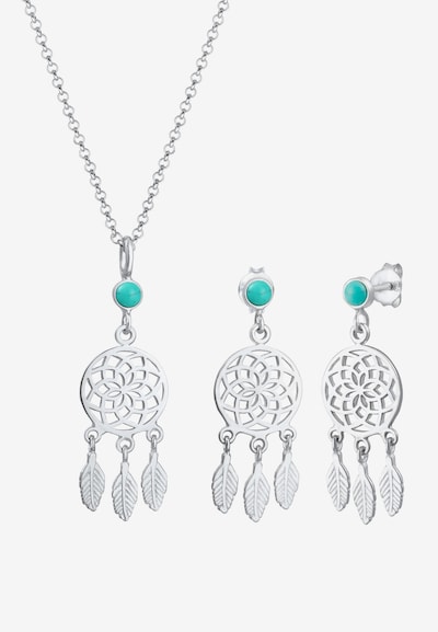 ELLI Jewelry set 'Traumfänger' in Aqua / Silver, Item view