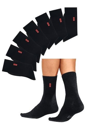 H.I.S Basic-Socken mit extrahohem Baumwollanteil in Schwarz