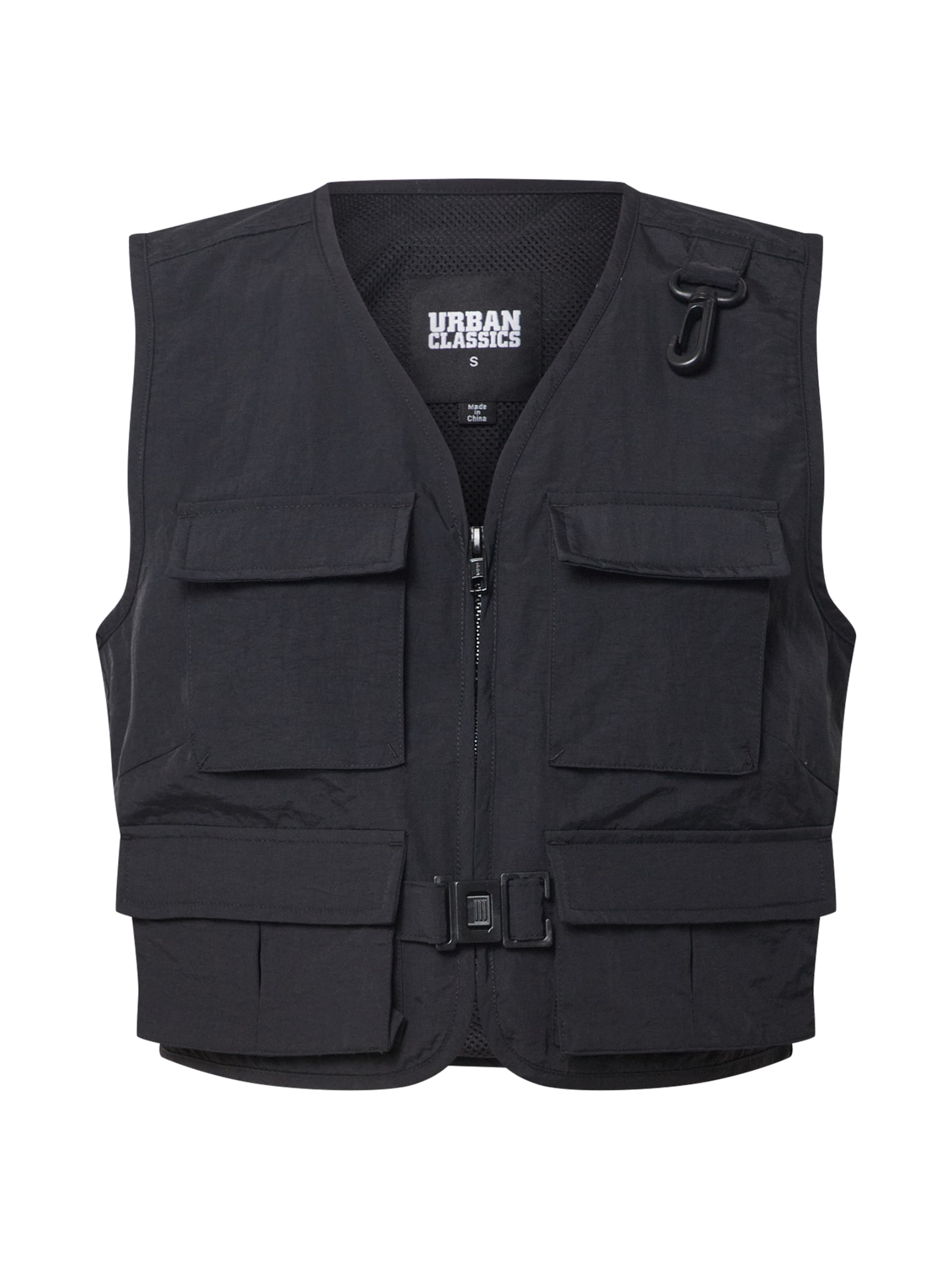 Urban Classics Väst i svart: framsida