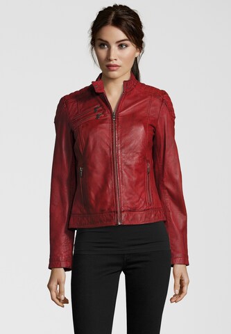 7ELEVEN Lederjacke 'Riviera' in Rot: Vorderseite