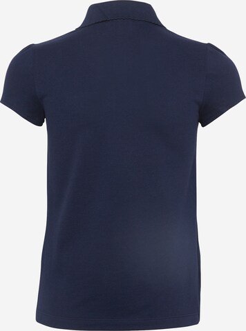 LACOSTE Shirt 'GIRL SHORT SLEEVED RIBBED COLLAR' in Blue: back