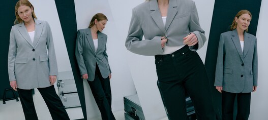 Stella | Women's 3 Piece Blazer Corset Cami Trouser Suit Set