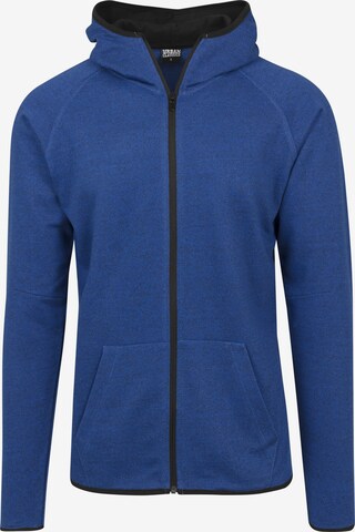 Urban Classics Zip-Up Hoodie in Blue: front