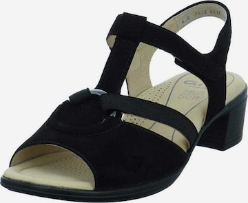 ARA Strap Sandals 'Lugano' in Black: front