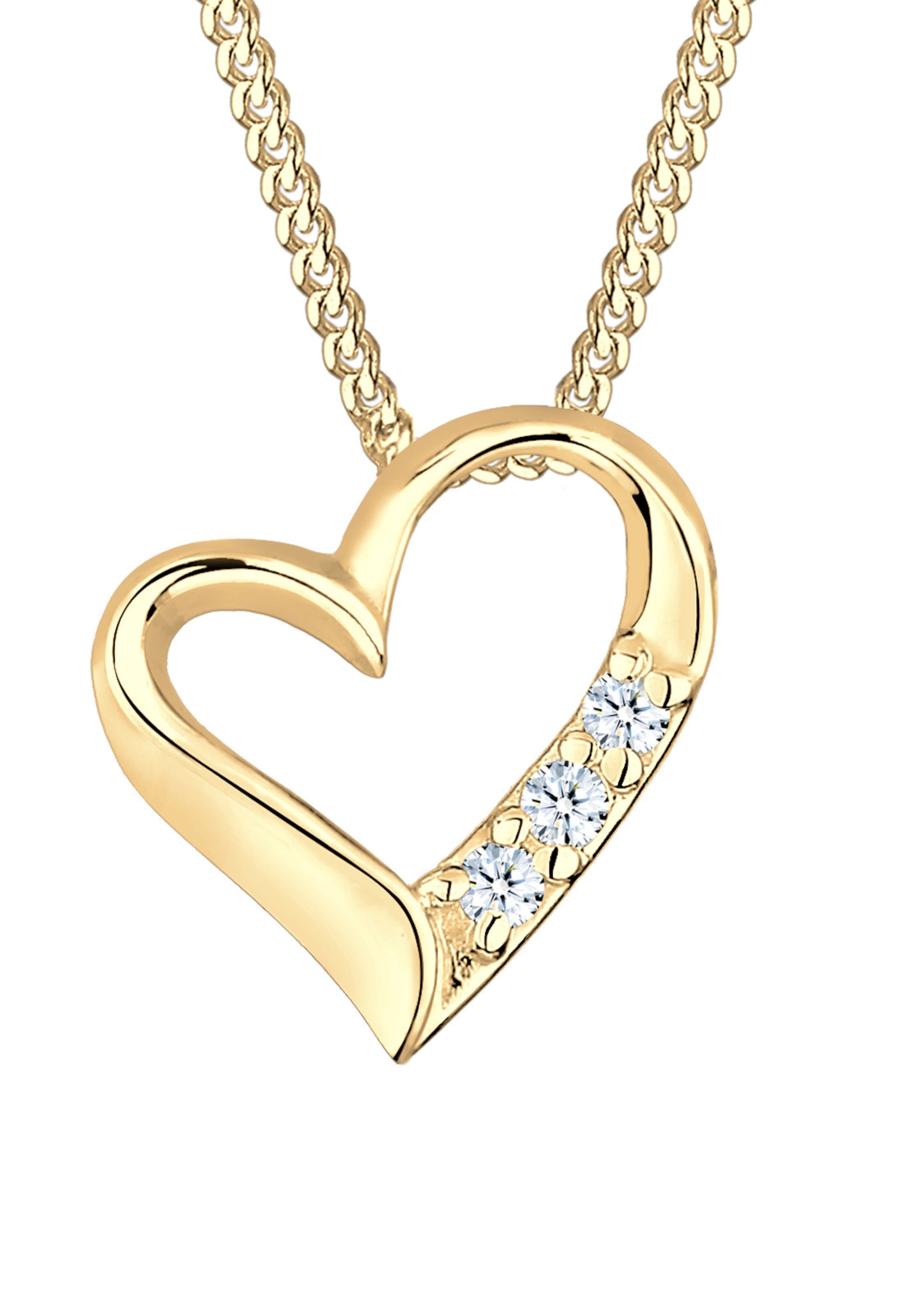 Elli DIAMONDS Necklace 'Herz' in Gold