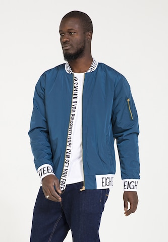 PLUS EIGHTEEN Between-Season Jacket in Blue: front