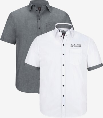 Jan Vanderstorm Button Up Shirt 'Evin' in Grey: front