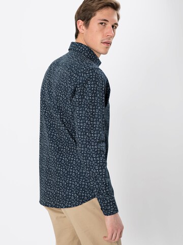 SELECTED HOMME Slim fit Button Up Shirt 'Mark' in Blue: back