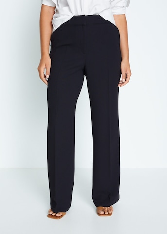 MANGO Wide leg Pantalon 'Bimba7' in Zwart: voorkant