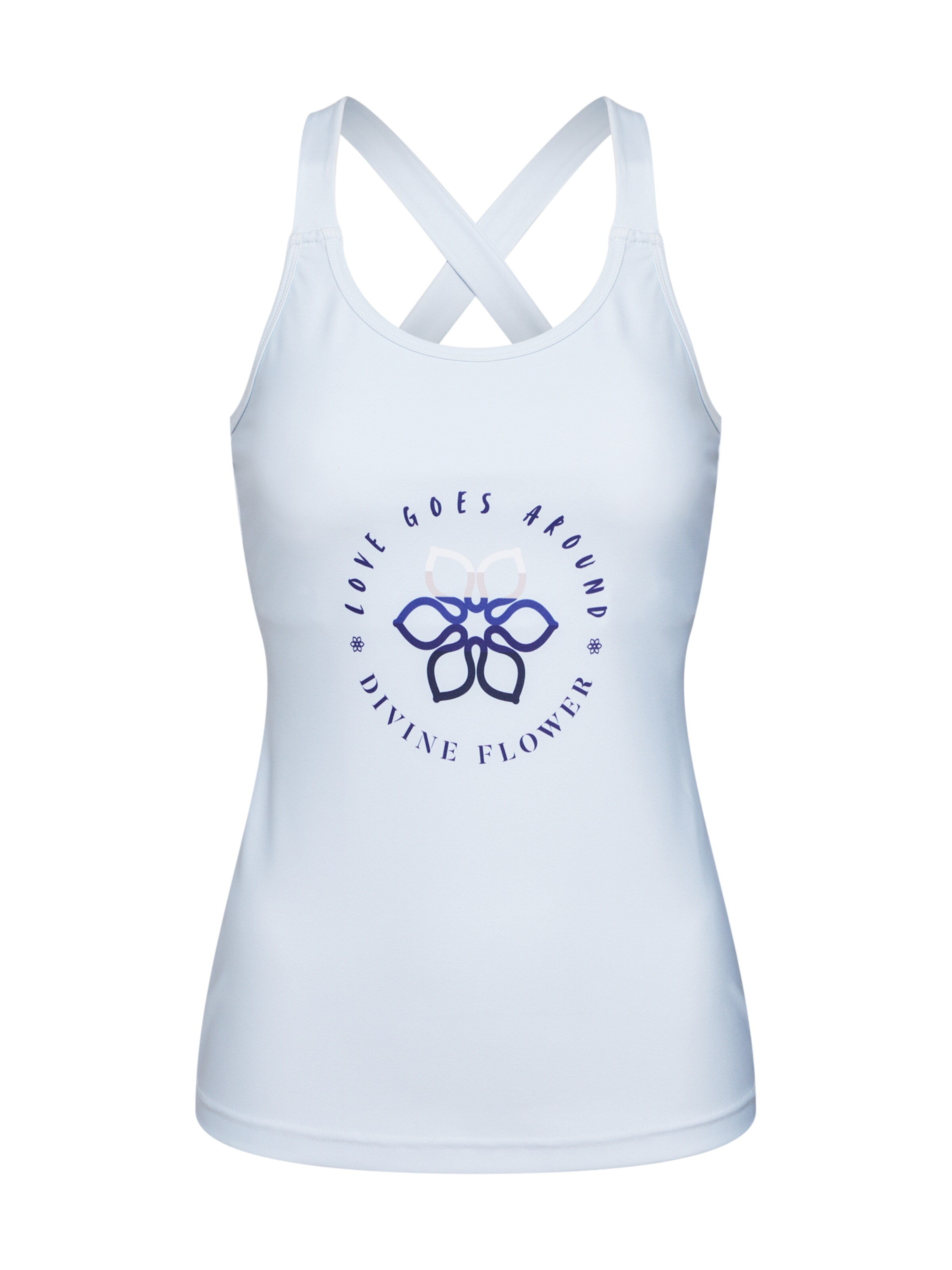 Divine Flower - Sporttop in de kleur Lichtblauw