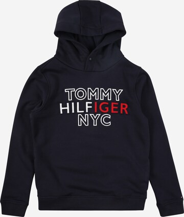 TOMMY HILFIGER Klasický střih Mikina – modrá: přední strana