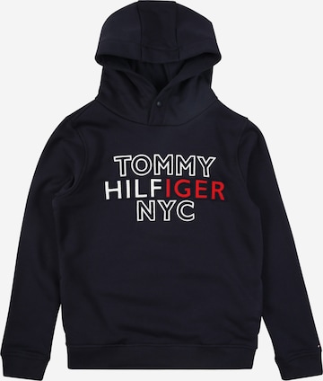 TOMMY HILFIGER Regularny krój Bluza w kolorze niebieski: przód