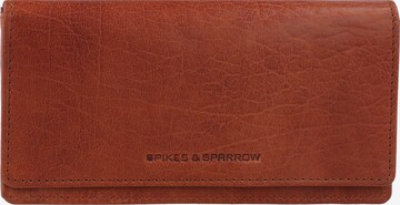Spikes & Sparrow Wallet in Brown: front