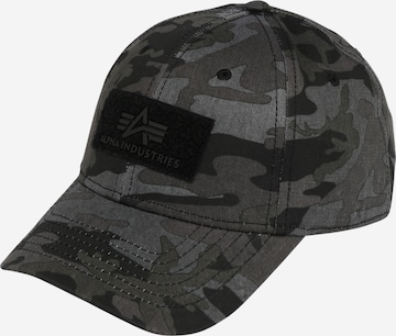 Cappello da baseball di ALPHA INDUSTRIES in nero: frontale