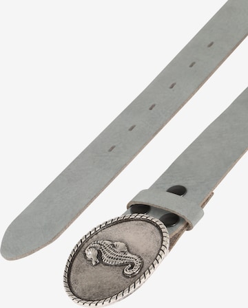 RETTUNGSRING by showroom 019° Ledergürtel mit austauschbarer Seepferdchen-Schließe in Grau