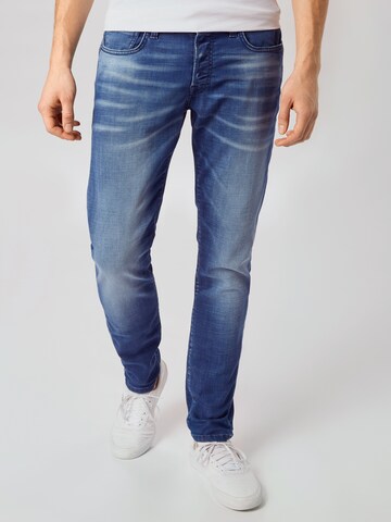 Coupe slim Jean JACK & JONES en bleu : devant