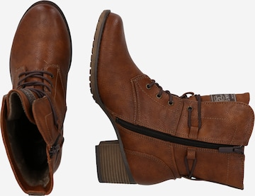 MUSTANG Lace-Up Ankle Boots in Brown