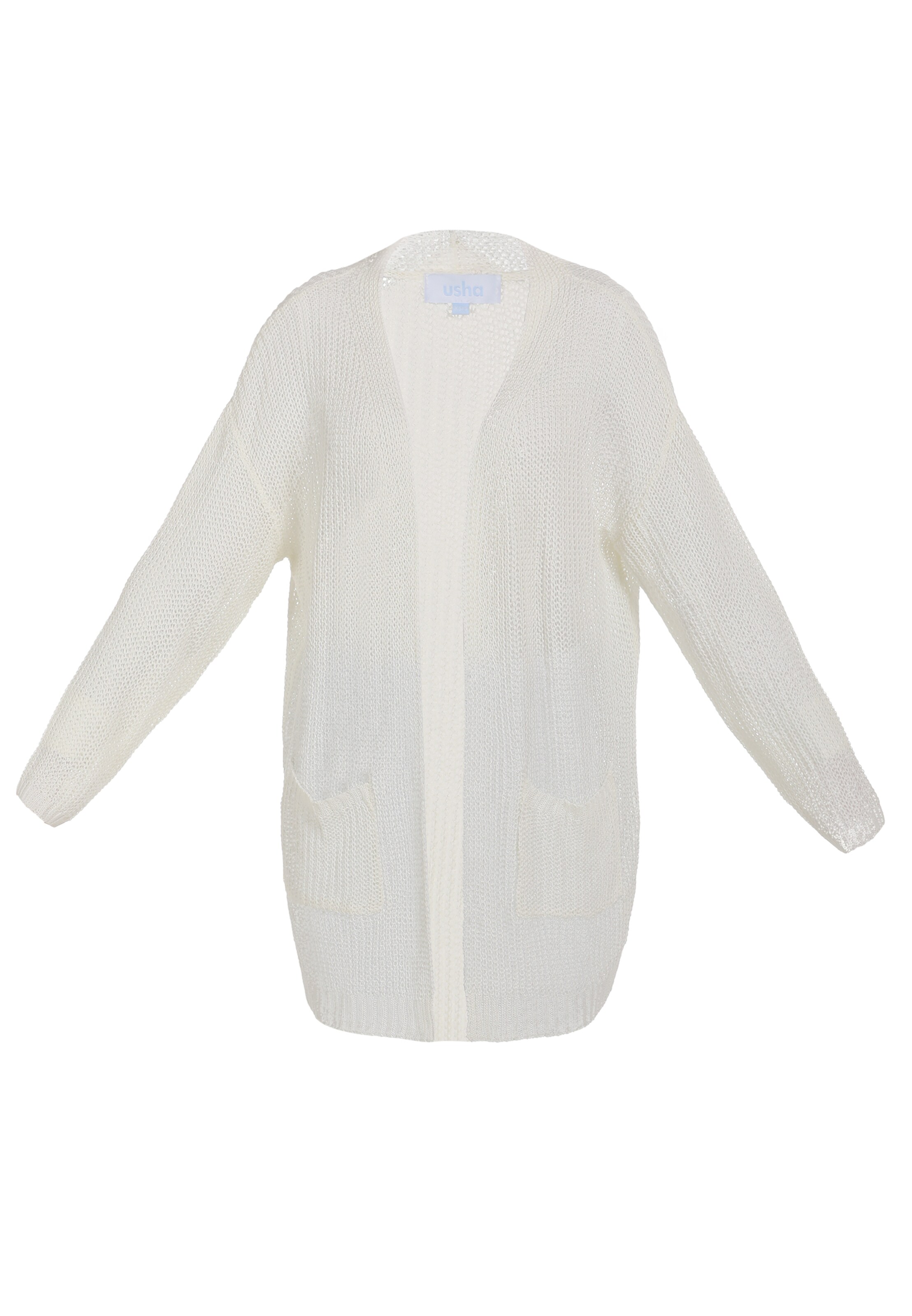 Usha Neuletakki värissä valkoinen: etupuoli