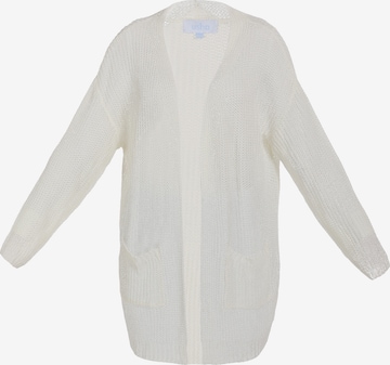 Usha Knit Cardigan in White: front