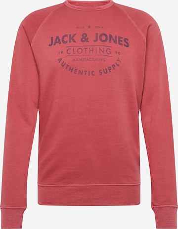 Sweat-shirt JACK & JONES en rouge : devant