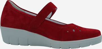 SEMLER Ballet Flats with Strap in Red