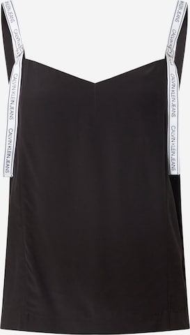 Top de la Calvin Klein Jeans pe negru: față