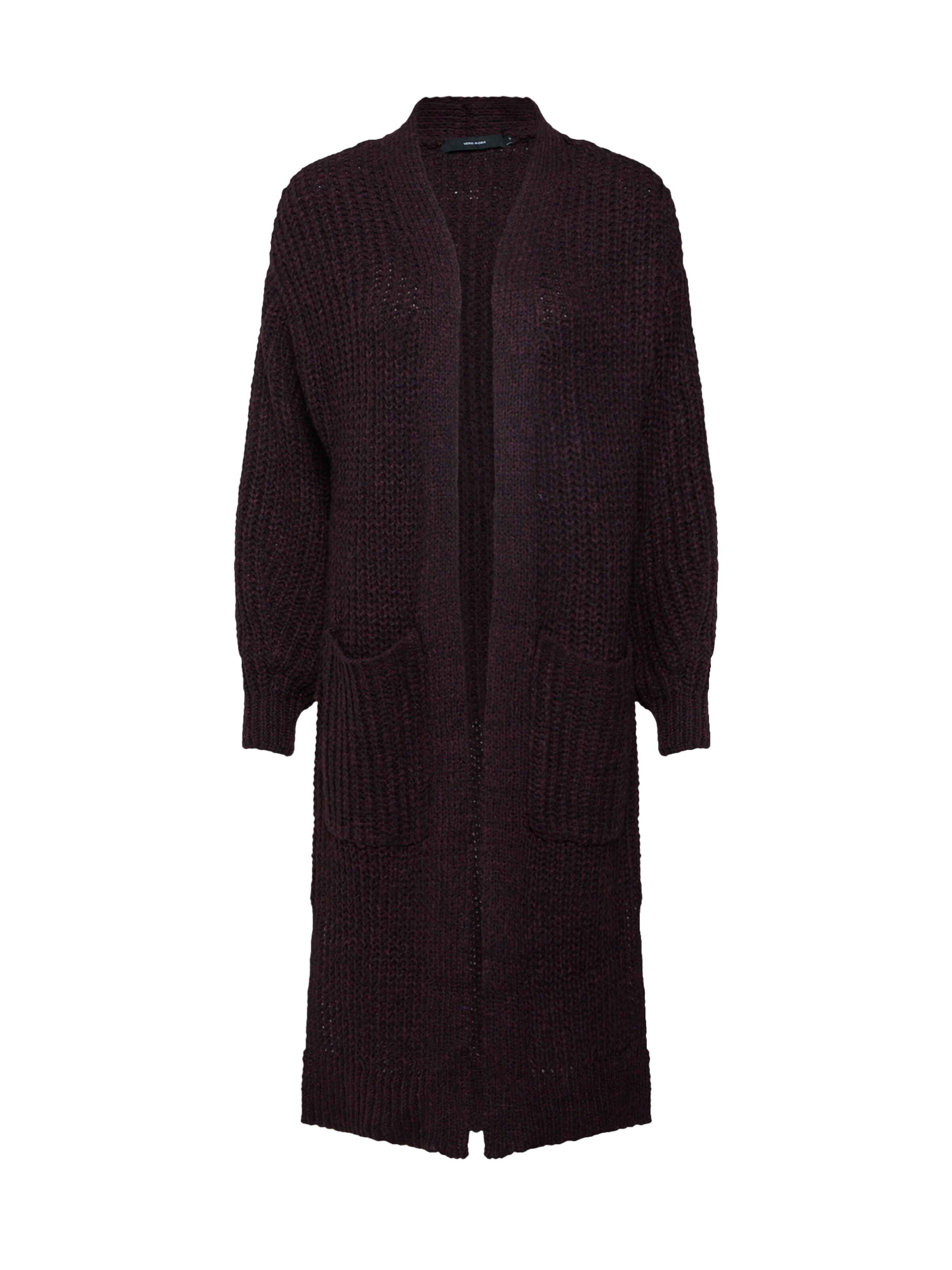 VERO MODA - Gebreide mantel 'LICA' in de kleur Wijnrood