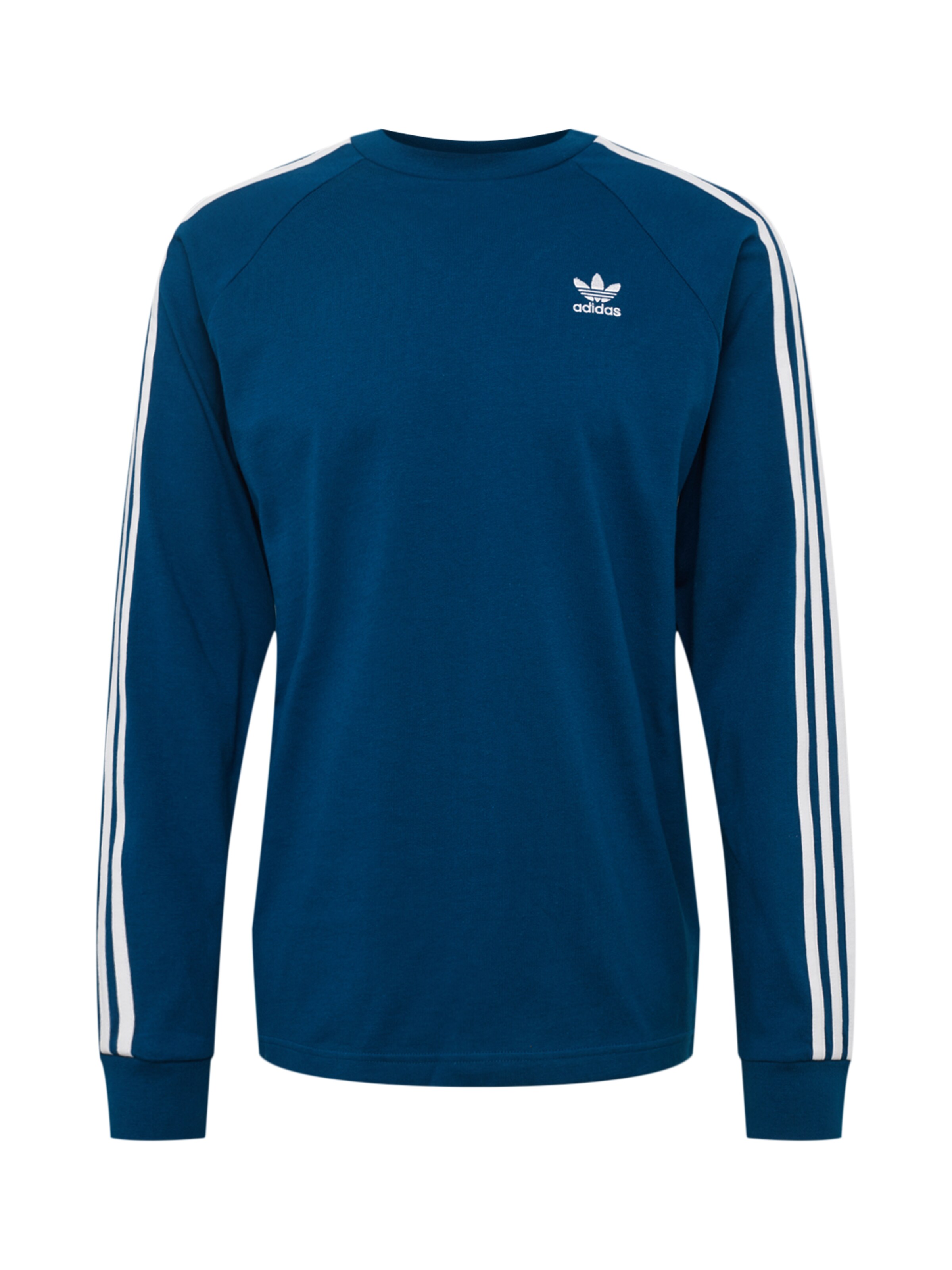 adidas originals 3 STRIPES LS T Shirt blue bei