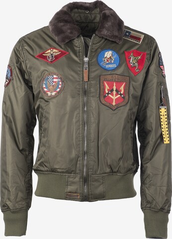 TOP GUN Between-Season Jacket in Green: front