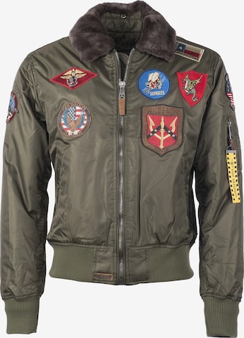 TOP GUN Bomberjacke in Grün: predná strana