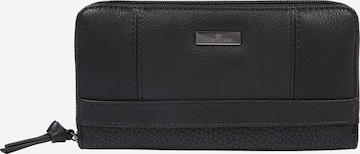 TOM TAILOR Wallet 'Juna' in Black: front