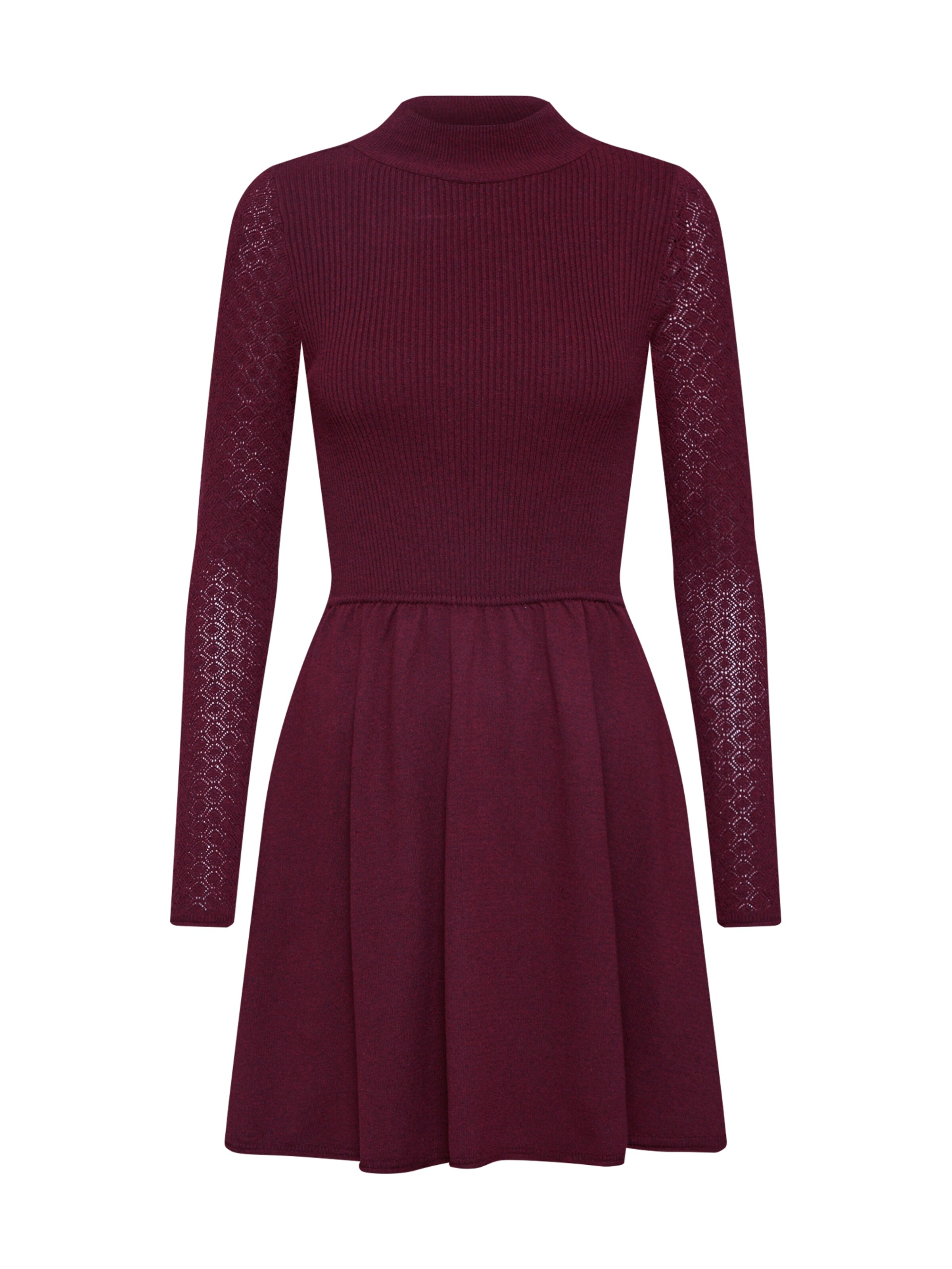ONLY - Gebreide jurk 'FJESS' in de kleur Wijnrood