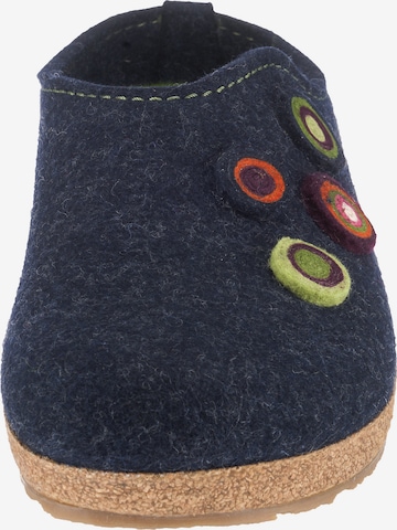 HAFLINGER Slippers 'Grizzly Kanon' in Blue