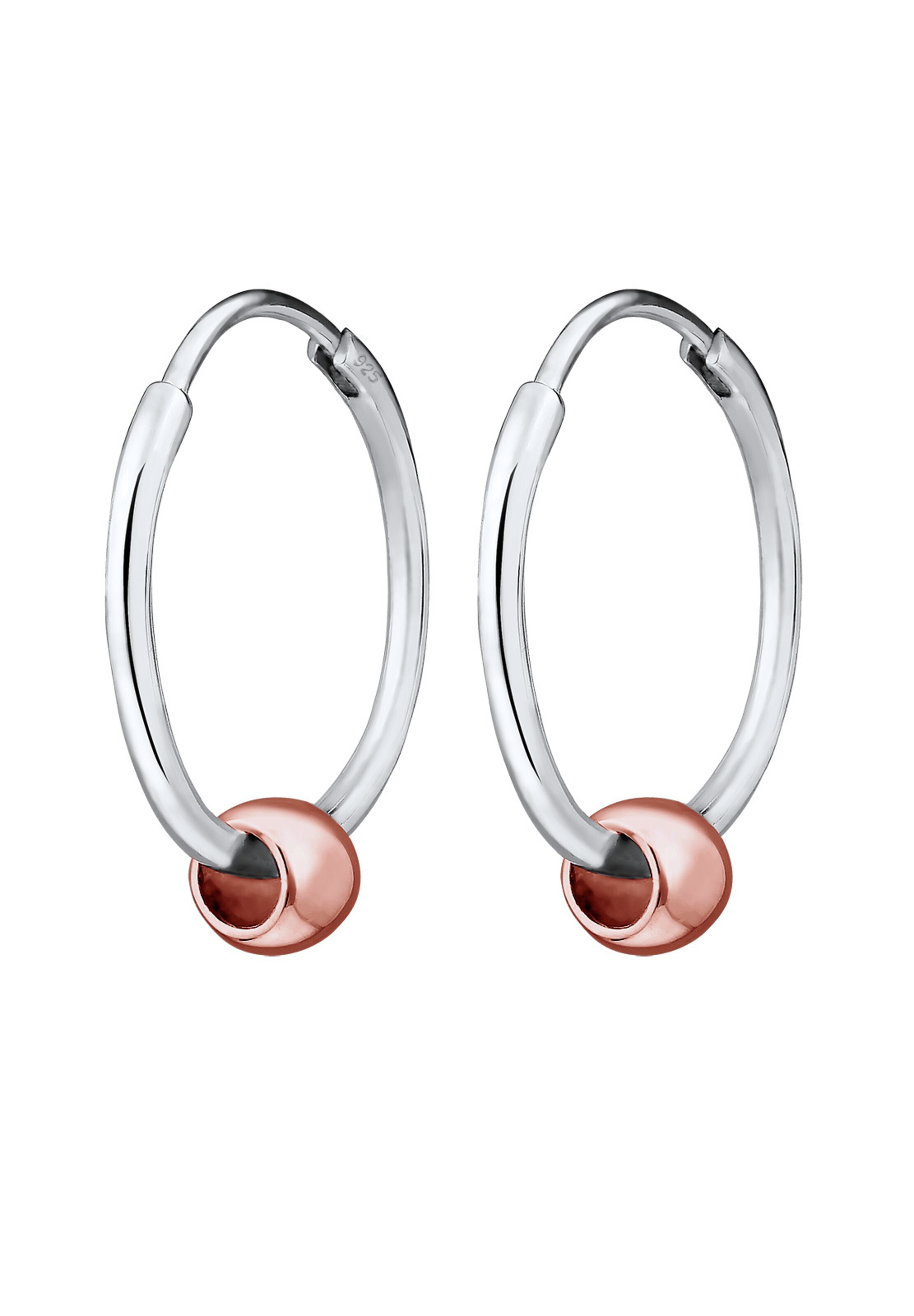 Boucles d'oreilles 'Bi Color_Tri Color' ELLI en argent : devant