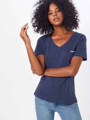 T-shirt 'Essential' Superdry en bleu : devant