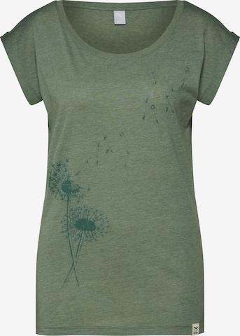 Iriedaily T-Shirt 'Pusteblume' in Grün: front