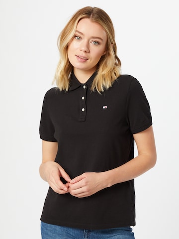 Tricou de la Tommy Jeans pe negru: față