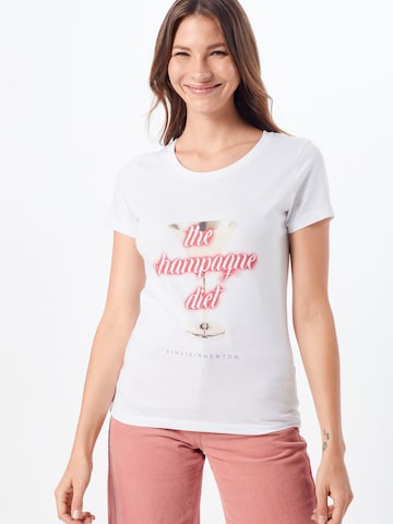 T-shirt 'Champagne Diet' EINSTEIN & NEWTON en blanc : devant