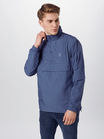 Urban Classics Between-Season Jacket in Blue: front