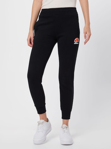 ELLESSE Tapered Broek 'Queenstown' in Zwart: voorkant