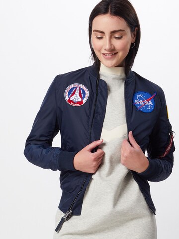 ALPHA INDUSTRIES - Chaqueta de entretiempo ' MA-1 TT NASA' en azul: frente