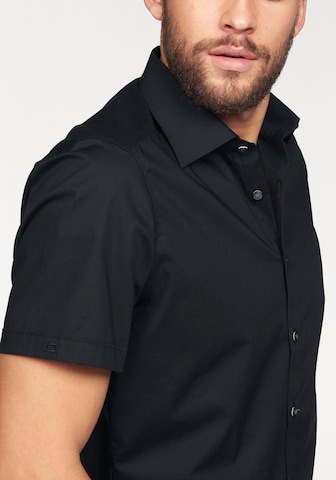 OLYMP Slim fit Button Up Shirt in Black