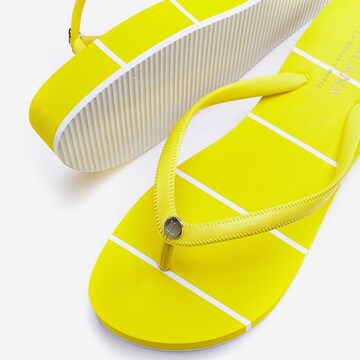 LASCANA T-Bar Sandals in Yellow