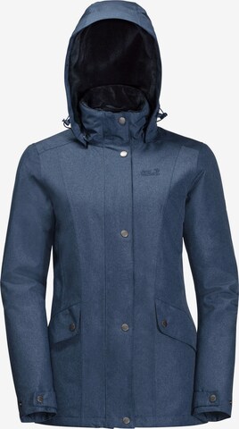 JACK WOLFSKIN Outdoorjas 'Park Avenue' in Blauw: voorkant