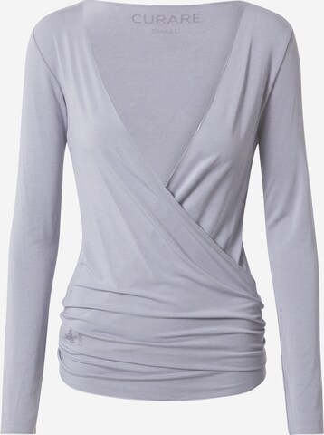 CURARE Yogawear Athletic Zip-Up Hoodie in Grey: front