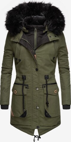 MARIKOO Winter Parka ' Knutschkugel ' in Green: front