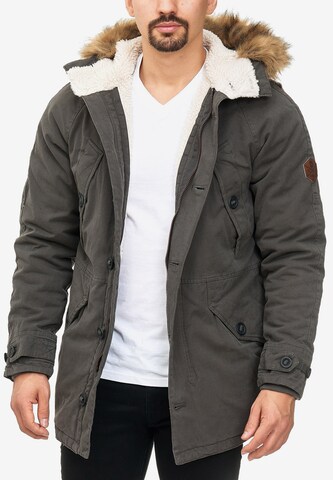 INDICODE JEANS Winterparka 'Fann' in Grijs